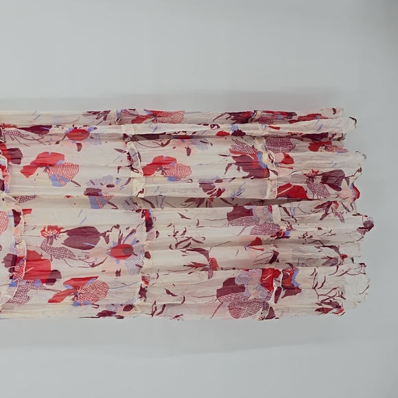 Boss Dabeata Chiffon Maxi Floral With Adjustable Ties Dress Size 14 - Picture 3 of 9